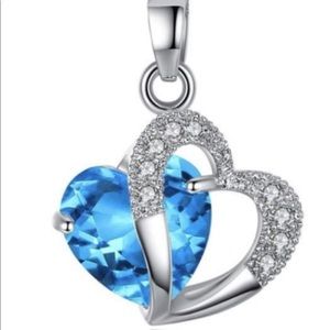 Sterling silver 2heart pendant with necklaces